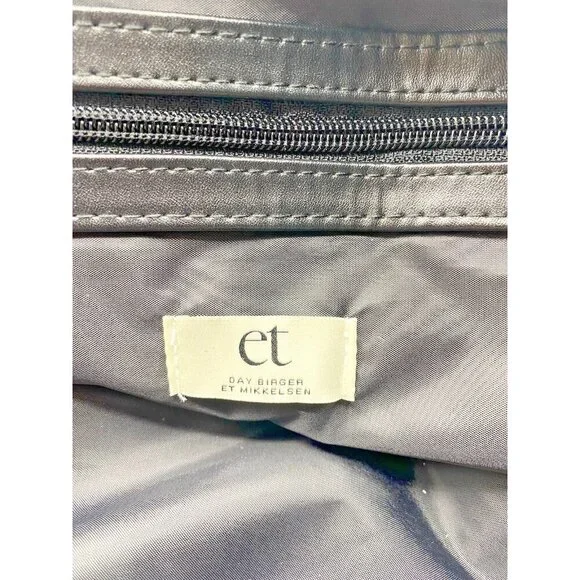 Day Birger et Mikkelson Gweneth Bag Tote Black Beige Travel Weekend Zipper - Picture 15 of 16